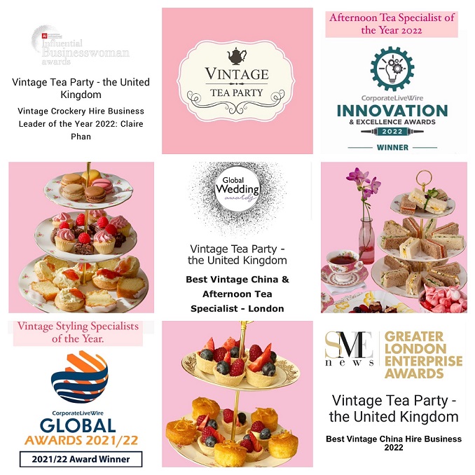 Global Wedding Awards 2022: Best Vintage China and Afternoon Tea Specialist - London